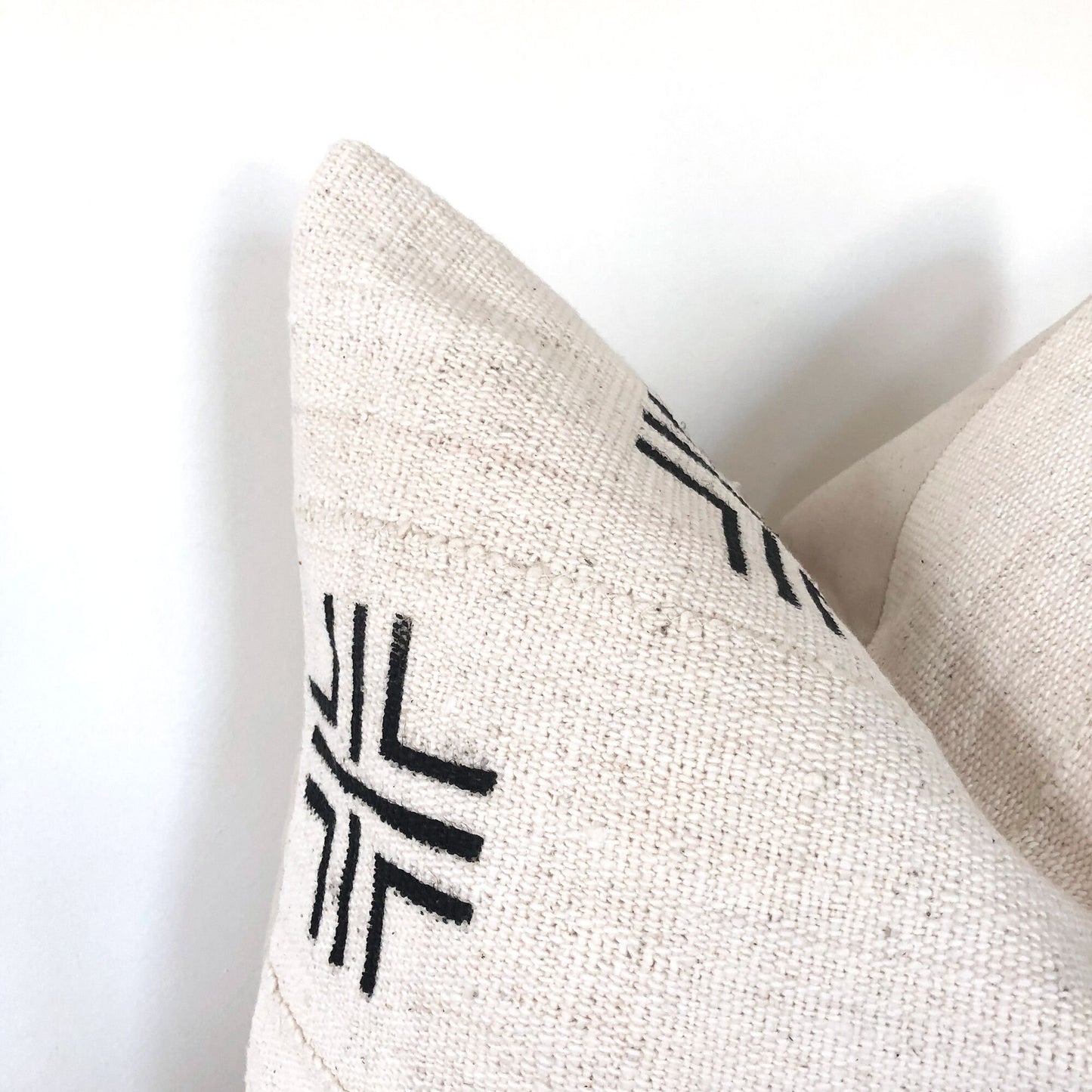 Mudcloth Pillow Cover, Black and White Mudcloth Pillow