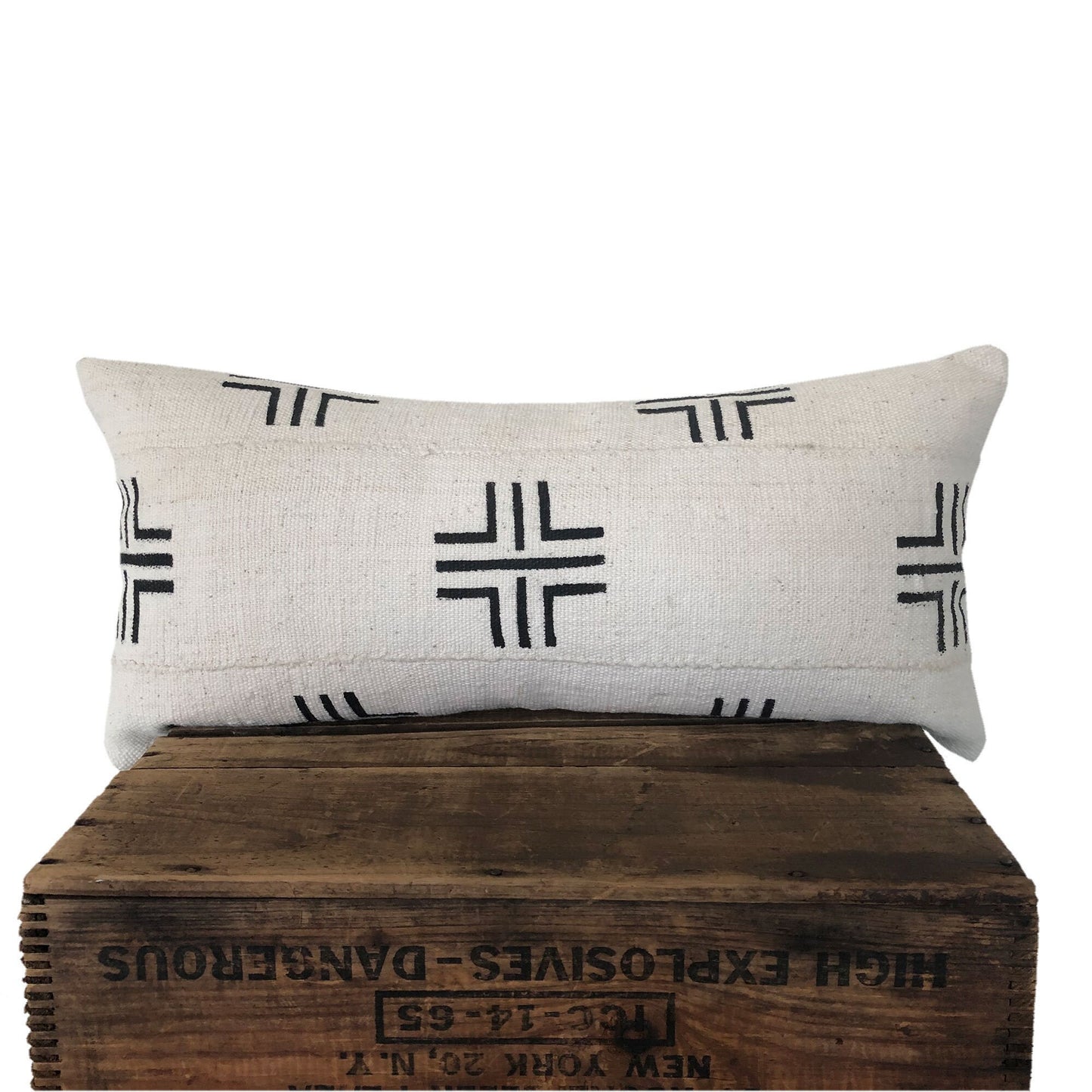 Mudcloth Pillow Cover, Black and White Mudcloth Pillow