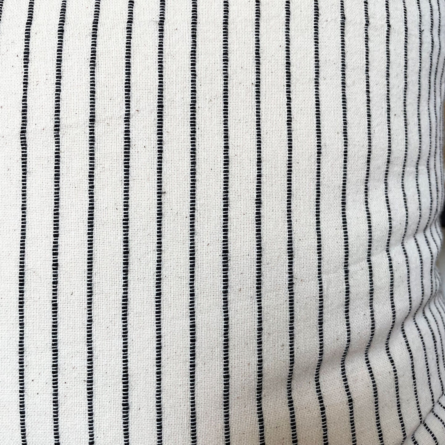 Black Stripe Pillow Cover, Black and Ivory Pillow Cover