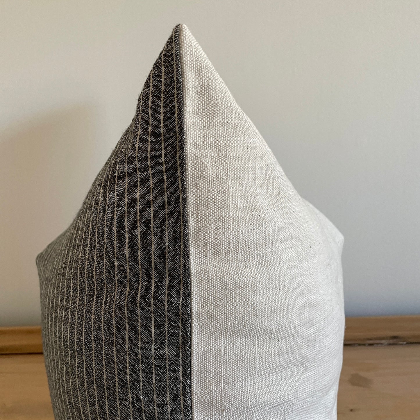 Gray Stripe Pillow Cover, Modern Farmhouse Pillow