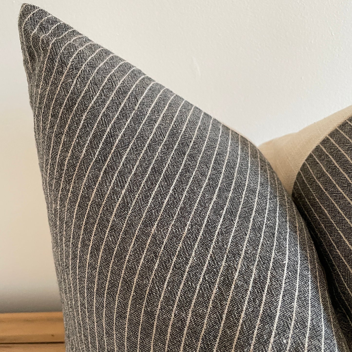 Gray Stripe Pillow Cover, Modern Farmhouse Pillow