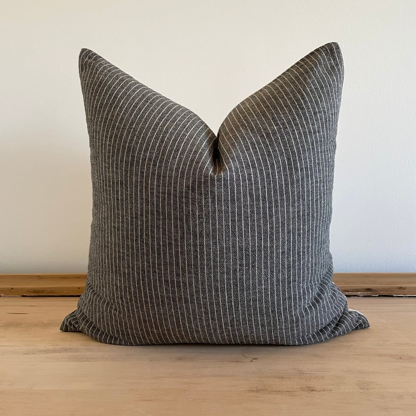 Gray Stripe Pillow Cover, Modern Farmhouse Pillow