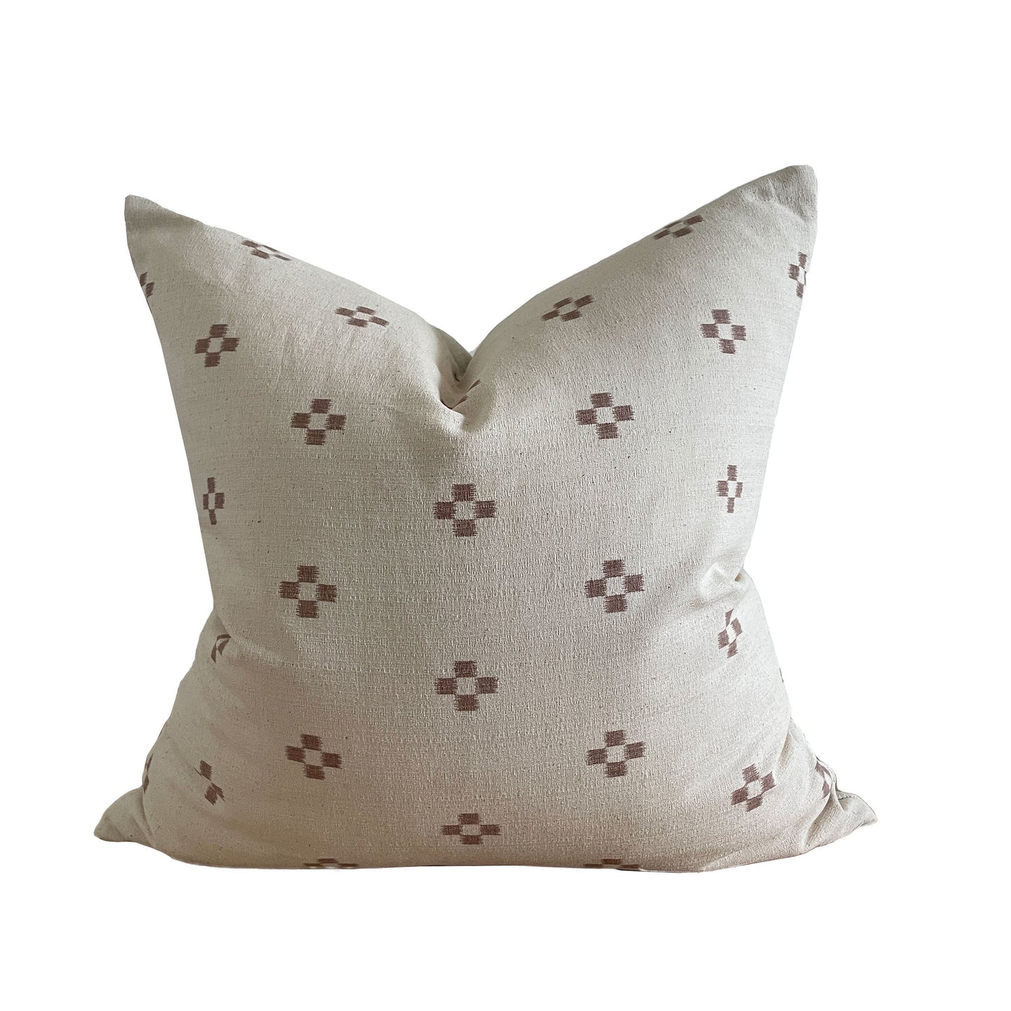 Cream and Tan Batik Pillow cover, Neutral Pillow Cover