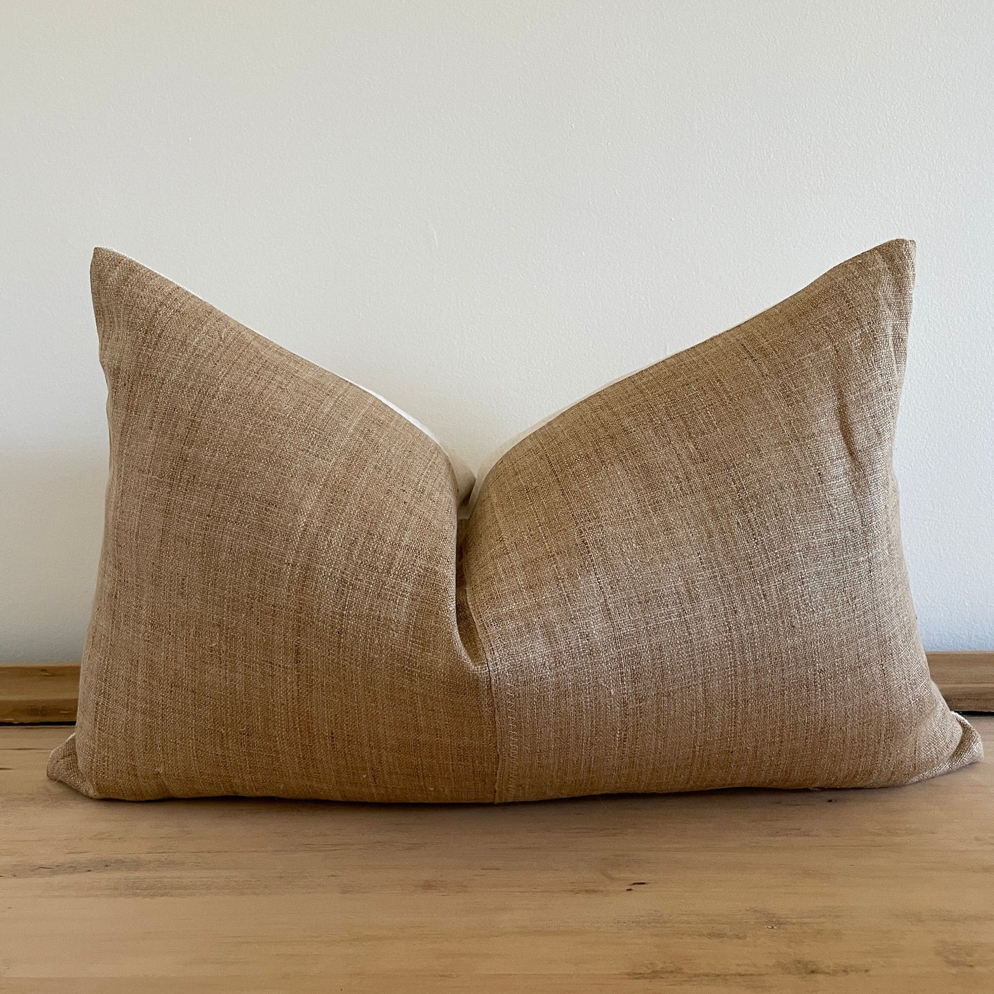 Camel Woven Hemp Pillow Cover, Lumbar Pillow