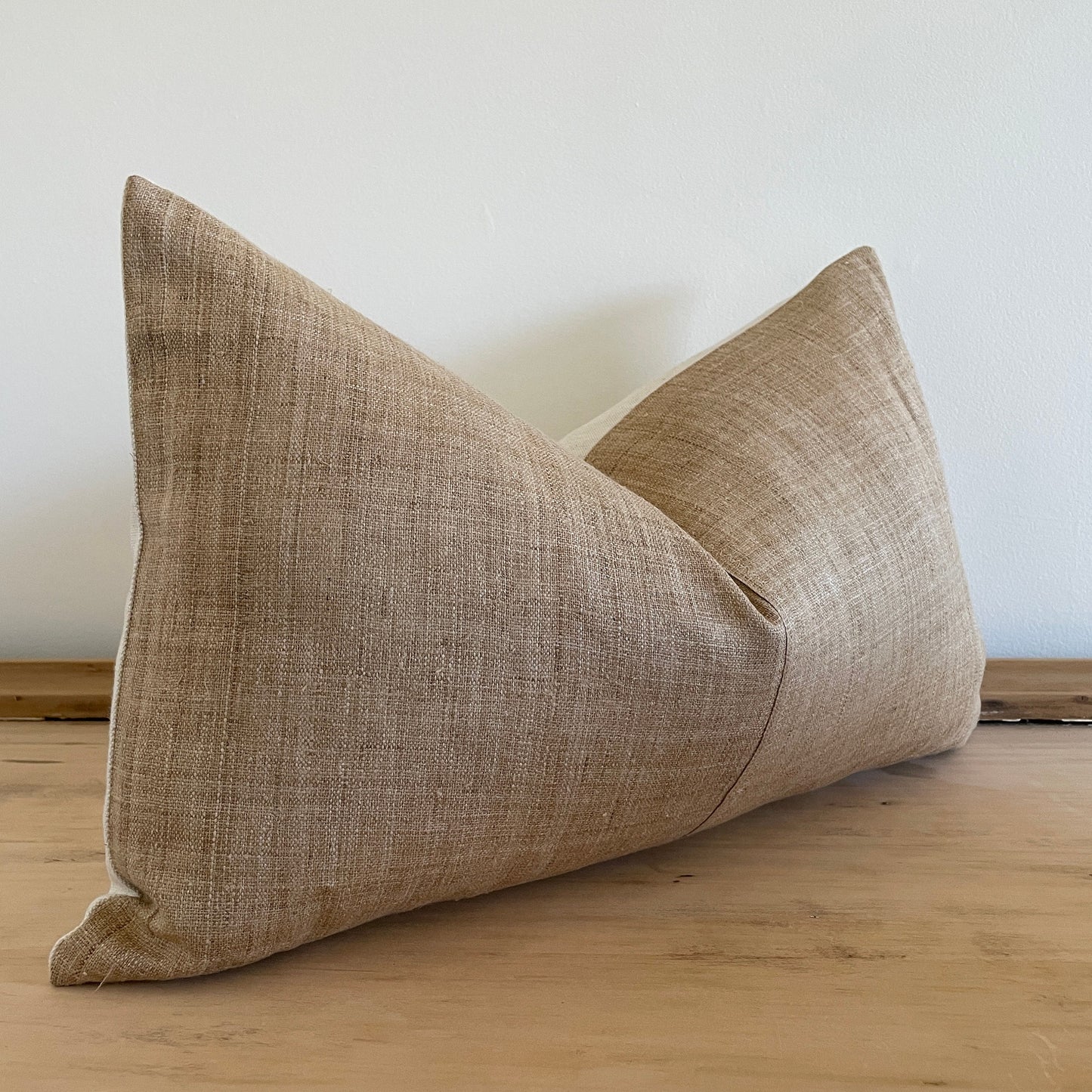 Camel Woven Hemp Pillow Cover, Lumbar Pillow