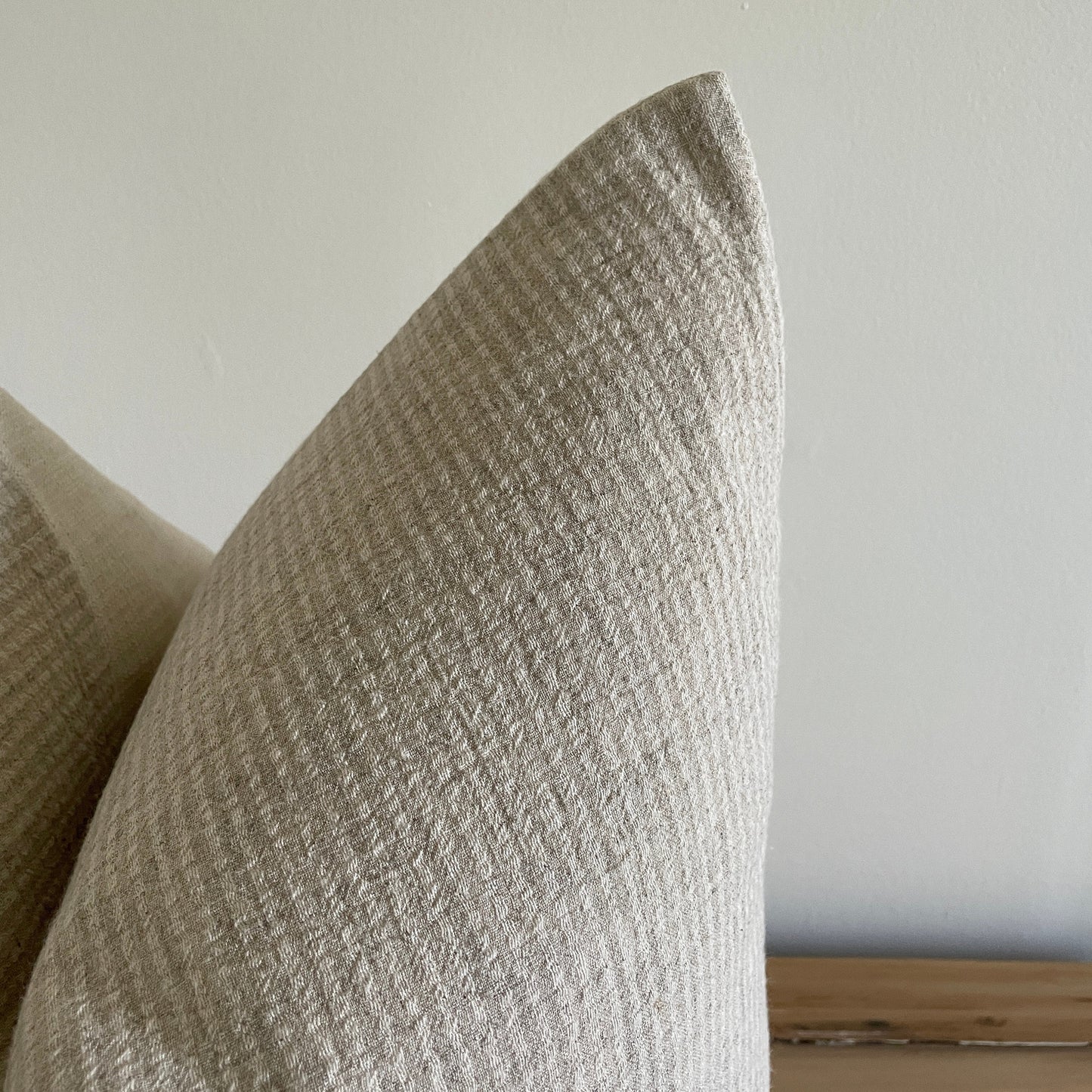 Natural Stripe Pillow Cover, Textured Stripe Modern Farmhouse Pillow, Linen Pillow