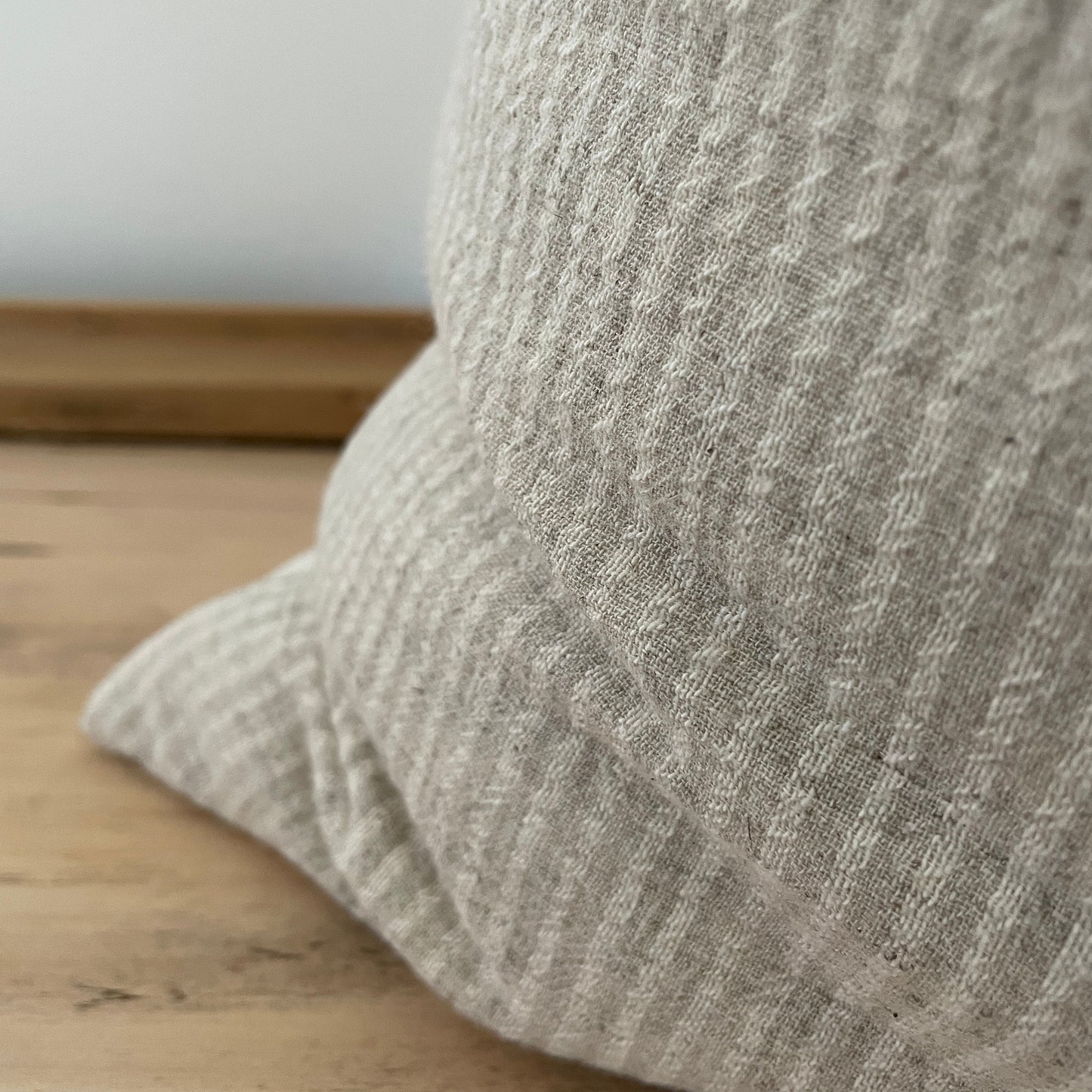 Natural Stripe Pillow Cover, Textured Stripe Modern Farmhouse Pillow, Linen Pillow