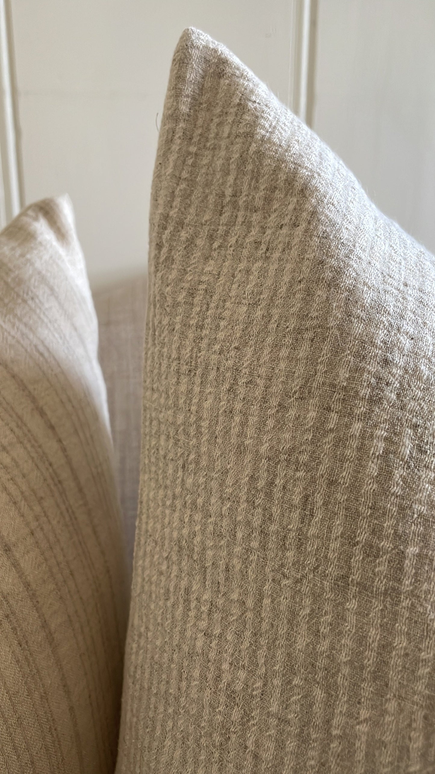 Natural Stripe Pillow Cover, Textured Stripe Modern Farmhouse Pillow, Linen Pillow