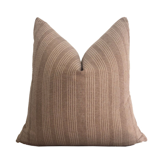 Brown Stripe Pillow Cover, Modern Farmhouse Pillow