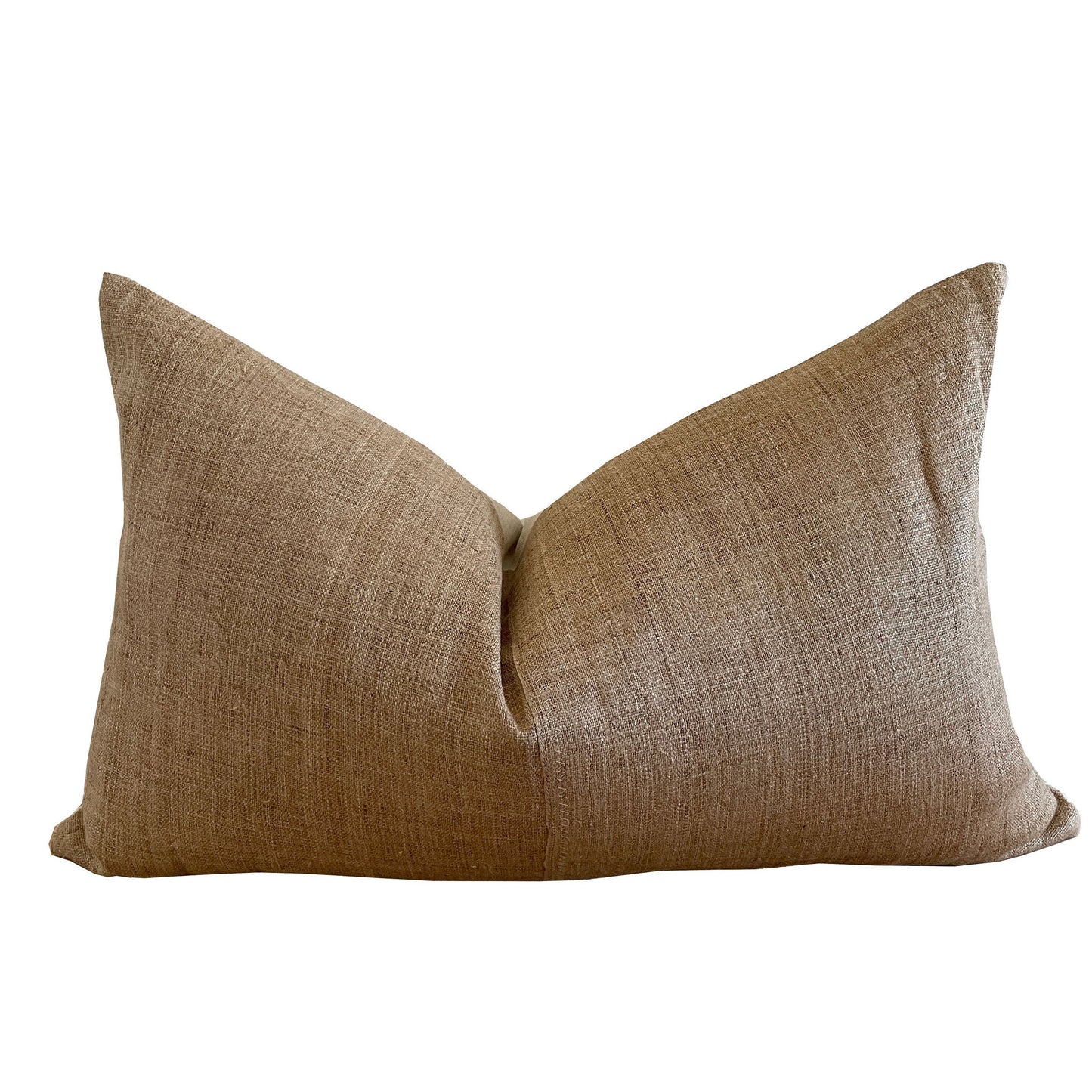 Camel Woven Hemp Pillow Cover, Lumbar Pillow