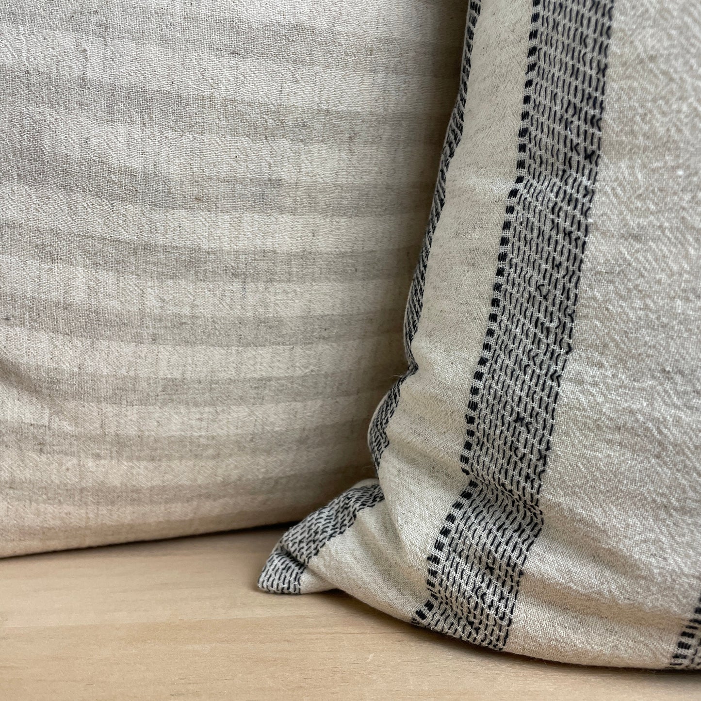 Natural Stripe Pillow Cover