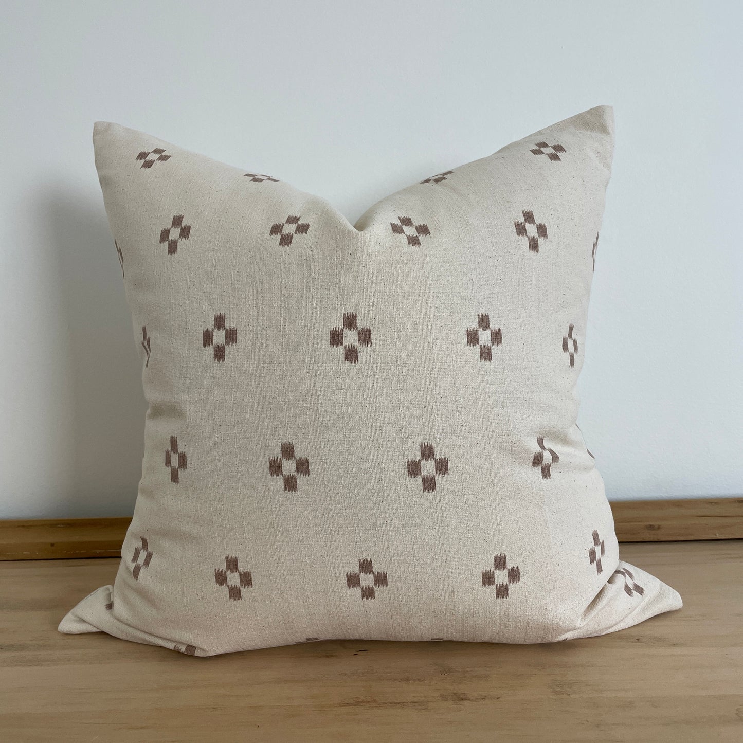 Cream and Tan Batik Pillow cover, Neutral Pillow Cover