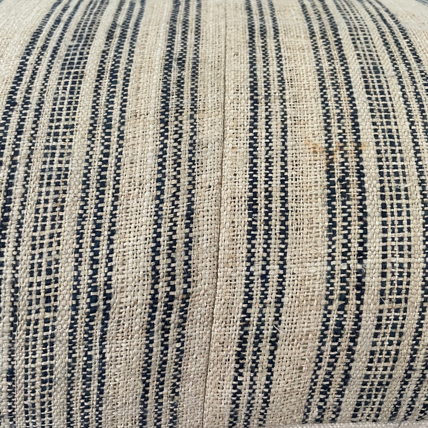 Indigo and Natural Stripe Hmong Pillow Cover