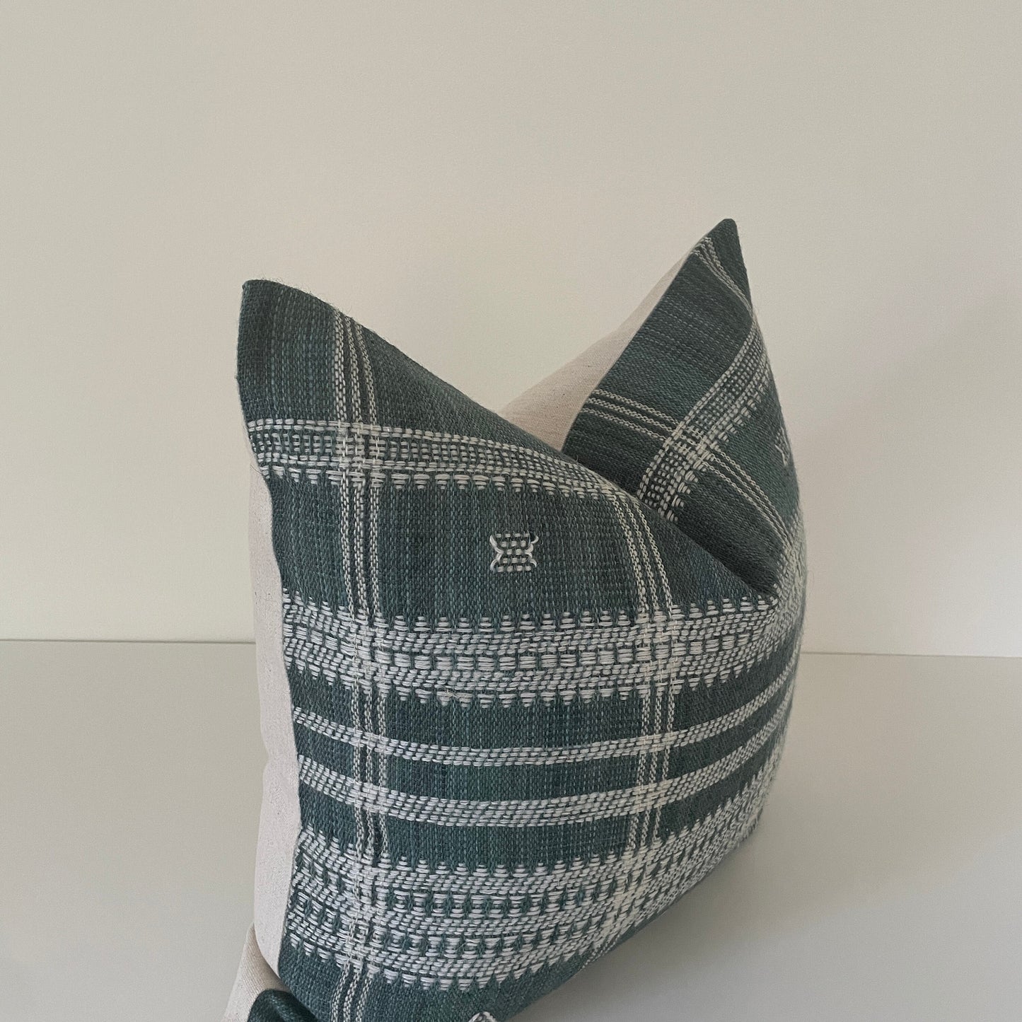 Blue Green Wool Pillow Cover, Designer Woven Pillows