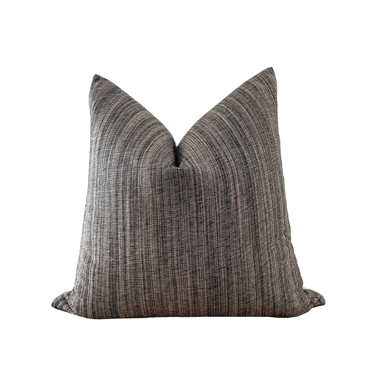 Black and Natural Stripe Pillow Cover