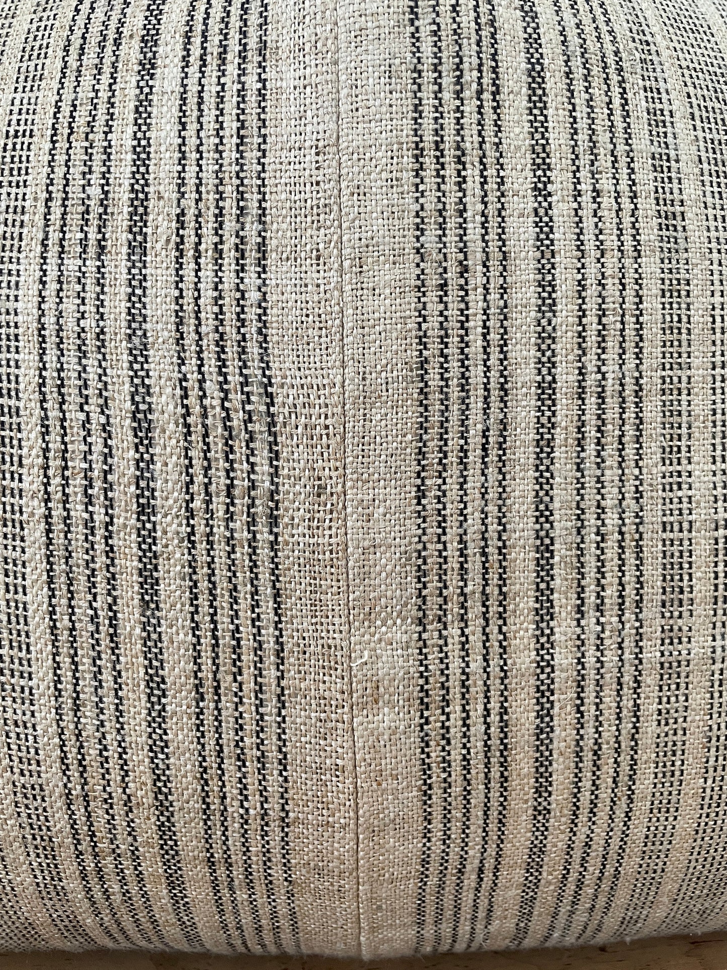 Natural Stripe Hmong Pillow Cover, Hemp Stripe Pillow